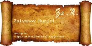 Zsivanov Muriel névjegykártya
